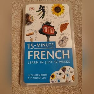 New Dk publishing 15 minute French CDs and book